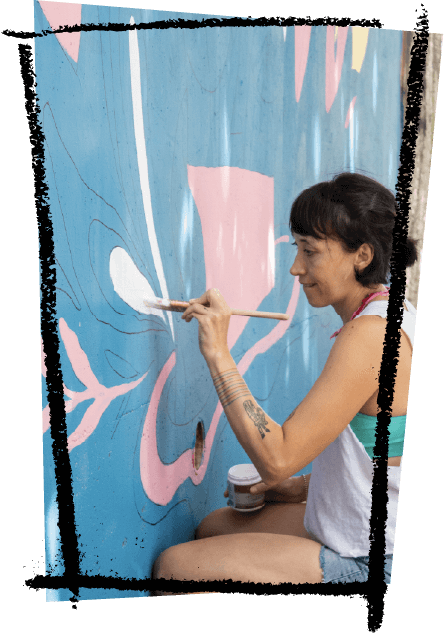 Woman painting
